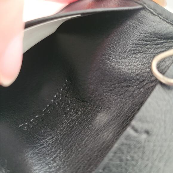 Gucci Bamboo Key Holder Wallet Case Leather Small Unisex Black Trifold - Picture 6 of 10